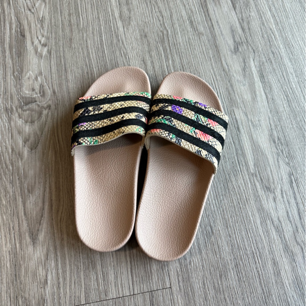 Adidas Adilette Slides Sandals Striped